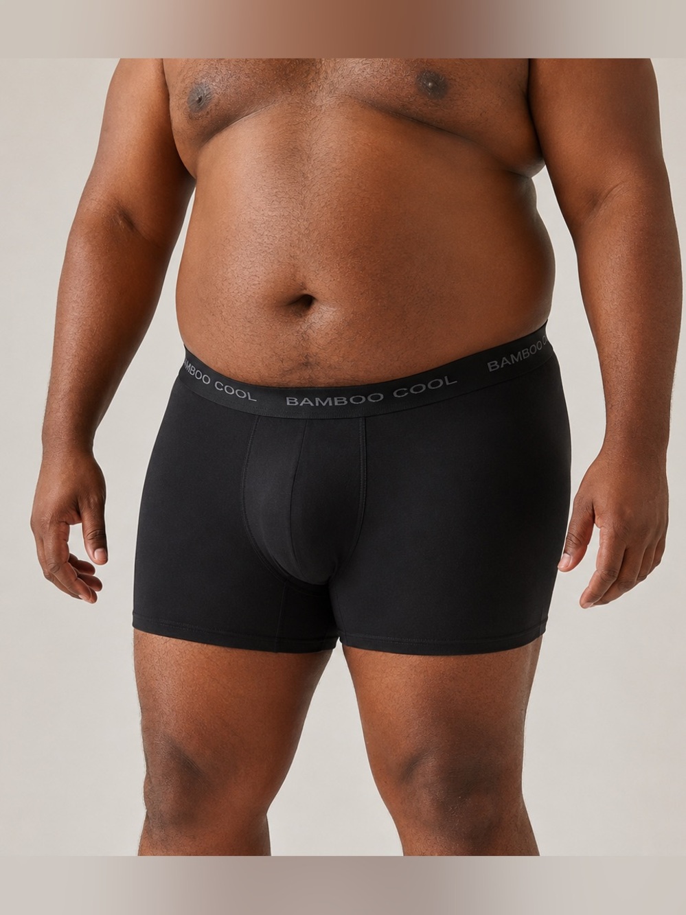 BAMBOO COOL Men’s 3XL Black Bamboo Boxer Briefs Breathable Stretch NWT
